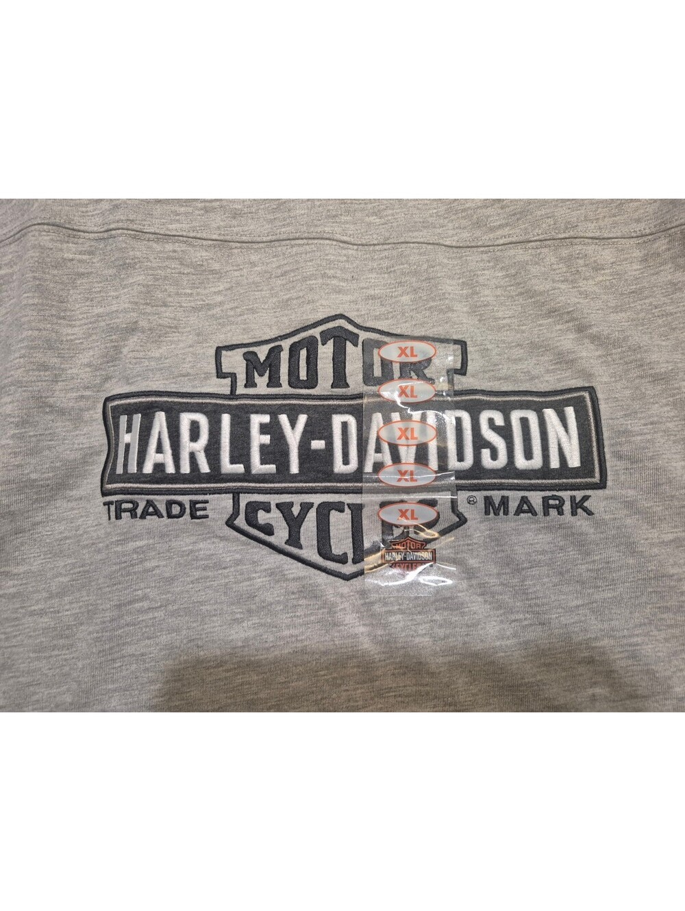 Vintage 2008 Harley-Davidson Grey Striped Sleeve Jersey Tee - Picture 3 of 9